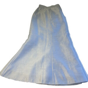 Peerless Collection a-line long silver shimmery gray Women Skirt 24W lined party